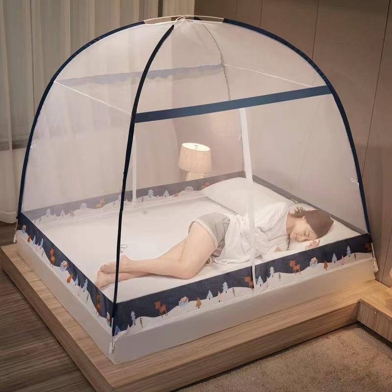 蚊帳 モンゴルテント ワンタッチ 蚊帳テント 落下防止 広い 虫除け 三つドア 底付き ポップアップ 折り畳み式 安眠 子供 赤ちゃん キャン